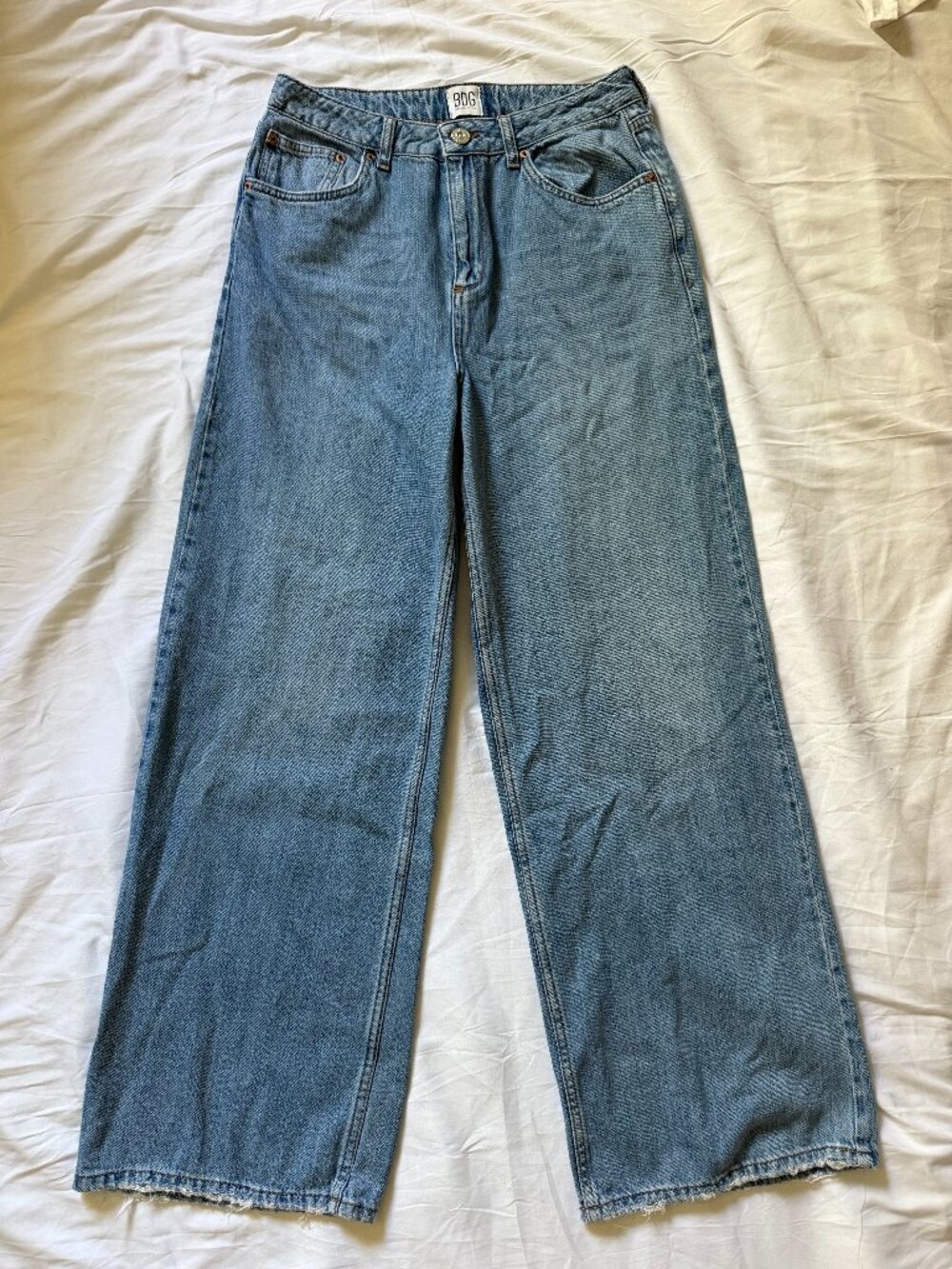 BDG Urban Outfitters Women's Puddle Wide Leg Medium‎ Wash Jeans Size 31, Y2K
